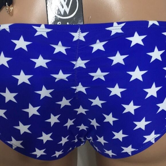WILDFOX patriotic reversible mixed bikini. NWT - Picture 7 of 8